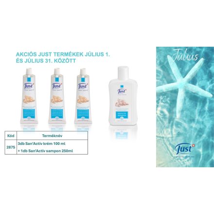 3 db San'Activ krém (100 ml) + 1 db San’Activ sampon (250 ml)