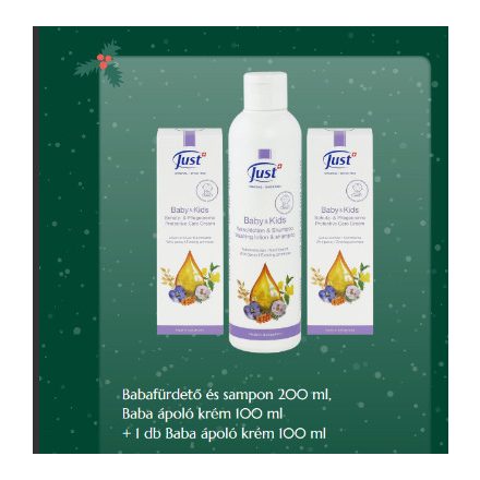 Babafürdető és sampon (200 ml); Baba ápoló krém (100 ml) + 1 db ajándék