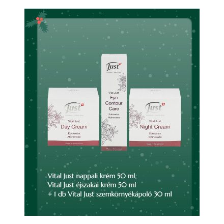 Vital Just nappali krém (50 ml), Vital Just éjszakai krém (50 ml) + 1 db Vital Just szemkörnyékápoló (30 ml)